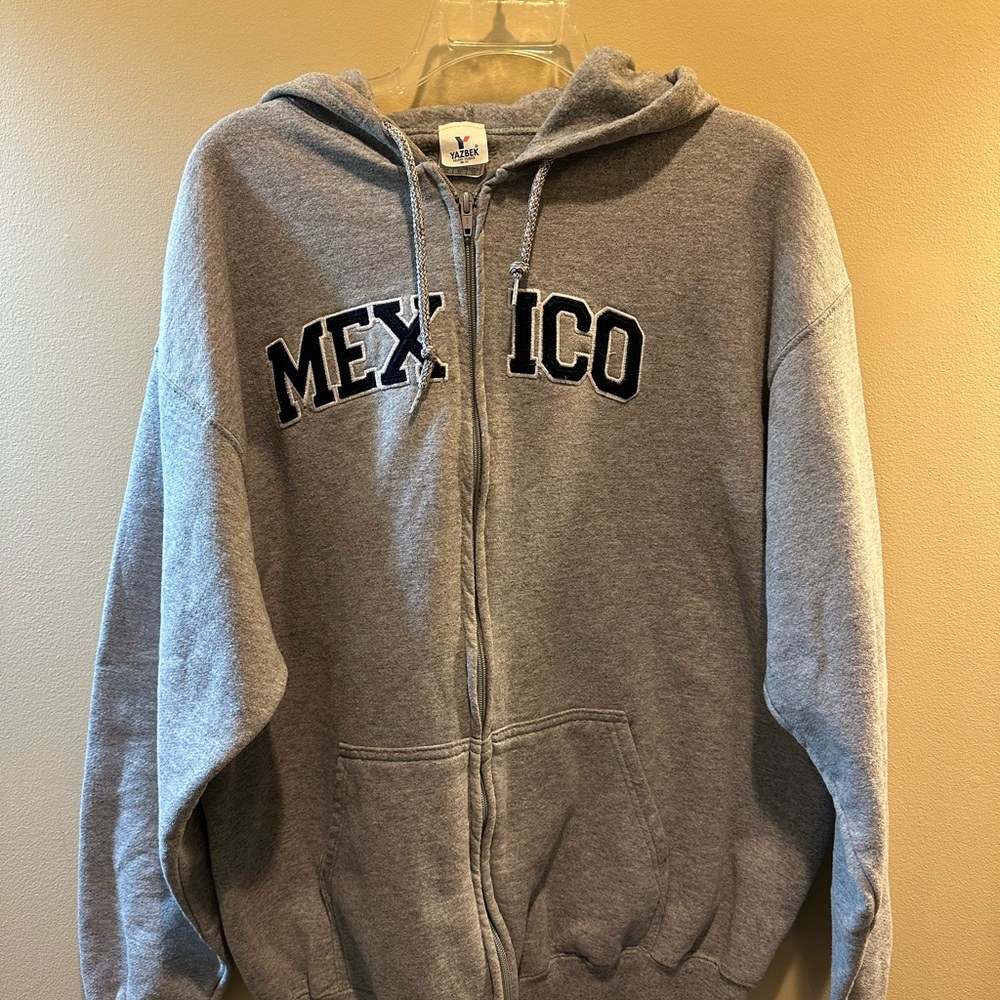 Gray Mexico Zip-Up Hoodie